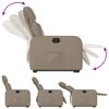 vidaXL Sillón reclinable elevable cuero artificial color capuchino