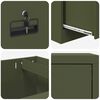 vidaXL Mueble archivador con caj&oacute;n Verde Oliva 45,5 x 42 x 106,5 cm