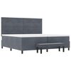 vidaXL Cama tipo Box Spring Gris oscuro 200 x 200 cm Terciopelo