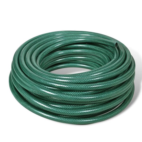 vidaXL Manguera flexible riego jardines PVC verde 25 m di&aacute;metro 2,5 cm