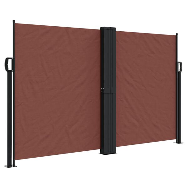 vidaXL Toldo lateral retráctil marrón 140x1200 cm