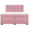 vidaXL Cama box spring con colch&oacute;n terciopelo rosa 200x200 cm