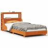 vidaXL Cama sin colch&oacute;n madera maciza de pino marr&oacute;n cera 100x200 cm