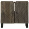 vidaXL Mueble para lavabo de madera maciza de mango negro 62x33x58 cm