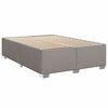 vidaXL Cama box spring con colch&oacute;n tela gris taupe 140x190 cm