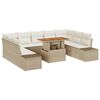 vidaXL Conjunto de sof&aacute;s de jard&iacute;n 10 uds. Beige y Crema