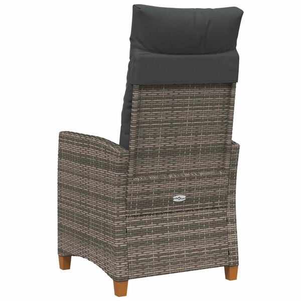 vidaXL Silla reclinable con bandeja para t&eacute; con coj&iacute;n 62 x 64 x 112 cm