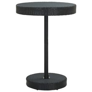 vidaXL Mesa de jard&iacute;n de rat&aacute;n sint&eacute;tico negro 75,5x106 cm
