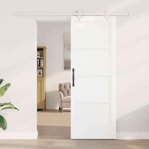 vidaXL Puerta Corredera 78 x 211 cm Madera de pino macizo