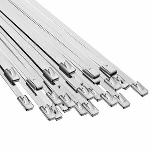 vidaXL Atadura de Cables 25 uds. 4,6 x 150 mm Plateado