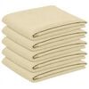 vidaXL Tela para Mesa 5 uds. Rectangular Blanco Crema 140 x 160 cm