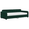 vidaXL Sofá cama con colchón terciopelo verde oscuro 90x200 cm