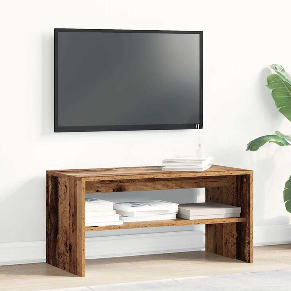 vidaXL Mueble para TV madera contrachapada envejecida 80x40x40 cm