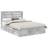 vidaXL Cama con almacenamiento con caj&oacute;n Gris Concreto 150 x 200 cm