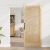 vidaXL Puerta Corredera Marr&oacute;n 86 x 198,5 cm Madera de pino macizo