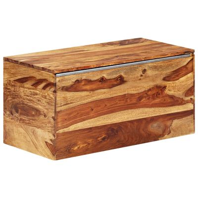vidaXL Baúl de almacenamiento de madera maciza de sheesham 80x40x40 cm