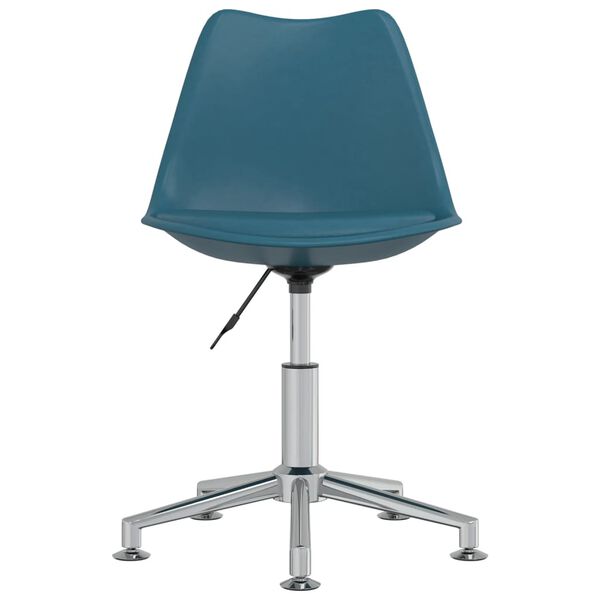 vidaXL Sillas de comedor giratorias 6 uds cuero sint&eacute;tico turquesa