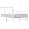 vidaXL Estructura cama sin colchón con estribo metal blanco 80x200 cm