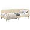 vidaXL Estructura de cama en esquina Crema 100 x 200 cm Tela