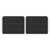 vidaXL Cabecero de cama acolchado Zadar cuero sint&eacute;tico negro blanco 140 cm