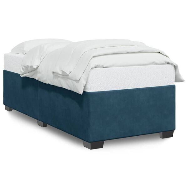 vidaXL Estructura de cama de terciopelo azul 90x200 cm