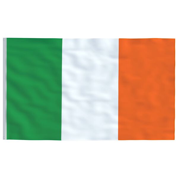 vidaXL Mástil y bandera de Irlanda aluminio 5,55 m