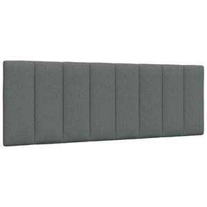 vidaXL Cabecero de cama acolchado Hanko tela gris oscuro 140 cm
