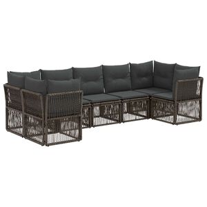 vidaXL Conjunto de sof&aacute;s de jard&iacute;n 7 uds. 7-N&uacute;mero de plazas Gris
