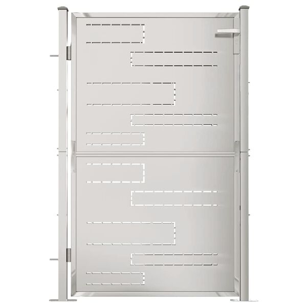 vidaXL Puerta de jardín 100x145 cm de acero inoxidable
