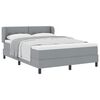 vidaXL Cama tipo Box Spring con cabecera Gris claro 160 x 200 cm tela