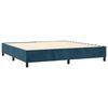 vidaXL Cama box spring con colch&oacute;n terciopelo azul oscuro 200x200 cm
