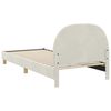 vidaXL Cama para ni&ntilde;os con cabecero Crema 80 x 200 cm Terciopelo