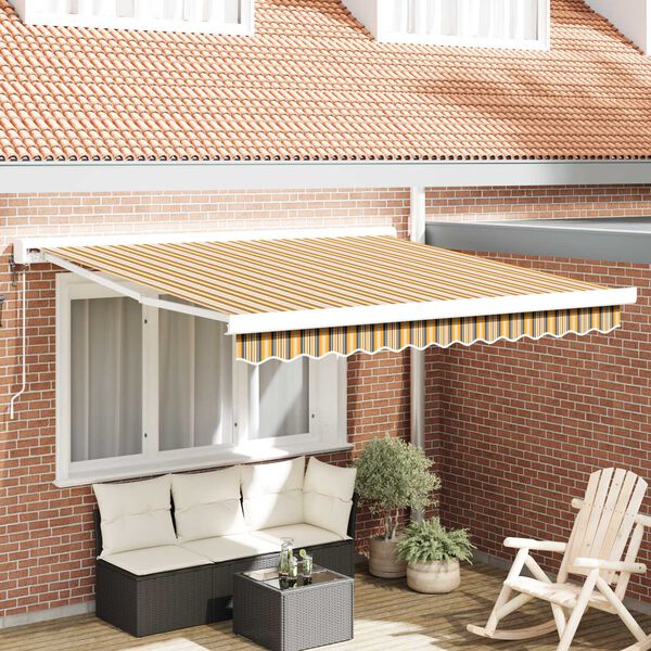 vidaXL Toldo Retráctil Manual Multicolor 300 x 250 cm Tela y Metal