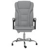 vidaXL Silla de oficina reclinable de tela gris claro