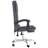 vidaXL Silla de oficina reclinable con masaje terciopelo gris oscuro