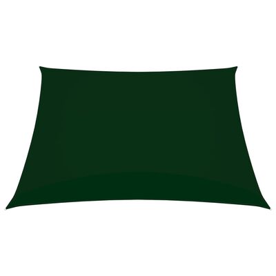 vidaXL Toldo de vela rectangular tela Oxford verde oscuro 2x2,5 m