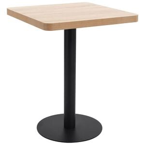 vidaXL Mesa de bistr&oacute; MDF marr&oacute;n claro 60x60 cm