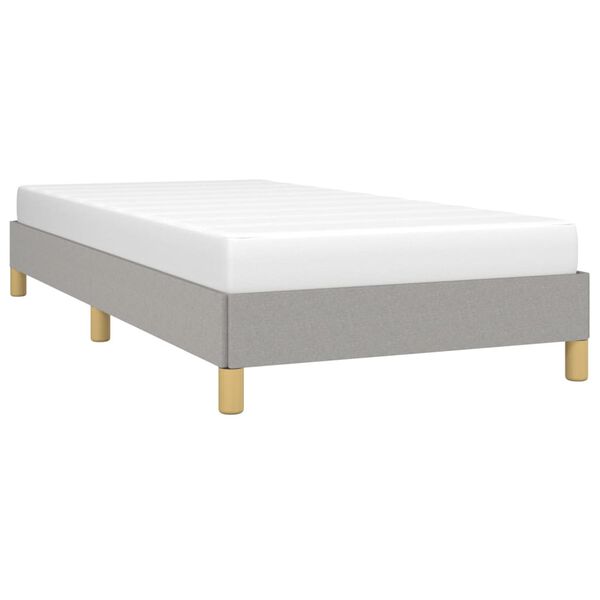 vidaXL Estructura de cama sin colch&oacute;n tela gris claro 90x200 cm