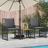 vidaXL Juego de muebles de exterior 3 pcs Negro y Gris oscuro