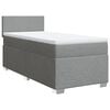 vidaXL Cama box spring con colch&oacute;n tela gris claro 90x190 cm