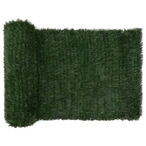 vidaXL Cerca Artificial Verde oscuro 1 x 3 m PVC y Acero