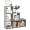 vidaXL Librer&iacute;a divisor 3 niveles madera gris Sonoma 99x29x99 cm