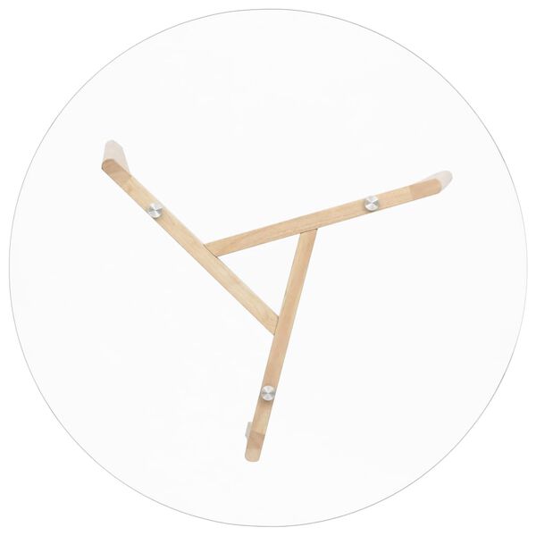 vidaXL Mesa de comedor vidrio templado transparente 80 cm