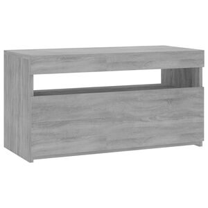 vidaXL Mueble de TV con luces LED gris Sonoma 75x35x40 cm