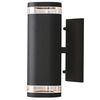 KONSTSMIDE L&aacute;mpara de pared Modena doble negro mate