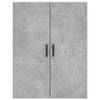 vidaXL Aparador alto madera contrachapada gris hormig&oacute;n 69,5x34x180 cm
