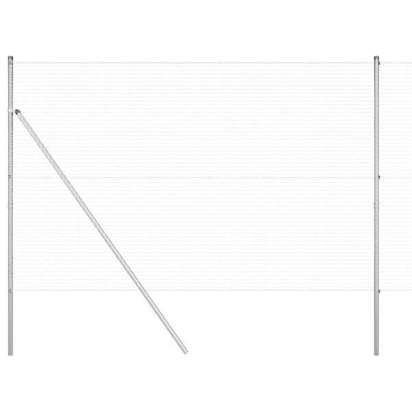 vidaXL Poste de Valla Plateado 10 x 1,6 m (malla de 25 x 25 mm) Acero