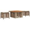 vidaXL Conjunto de Comedor de Jard&iacute;n con coj&iacute;n 3 pcs Beige y Crema