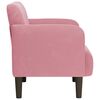 vidaXL Sillón con reposabrazos terciopelo rosa 54 cm