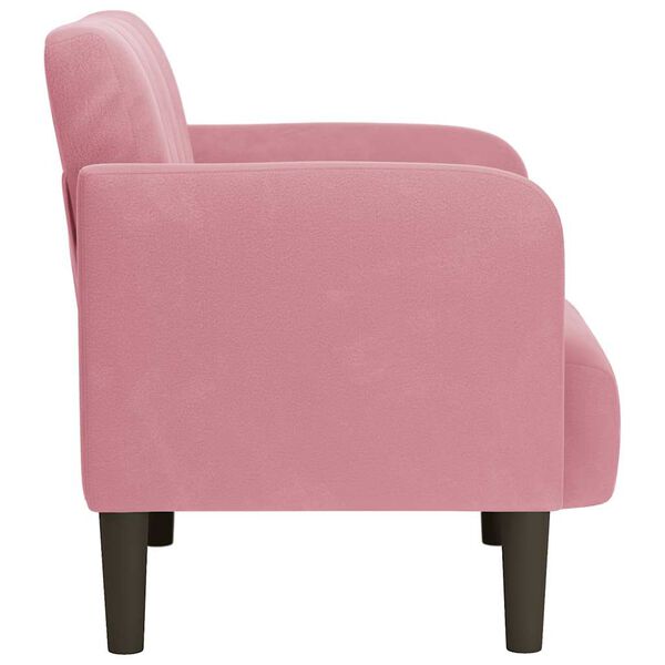 vidaXL Sillón con reposabrazos terciopelo rosa 54 cm